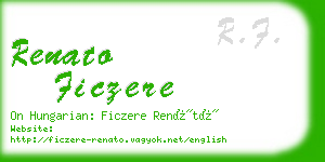 renato ficzere business card